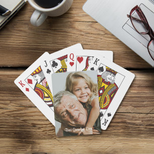 Best Grandpa Personalized Photo Playing Cards