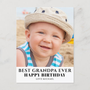 Best Grandpa Photo Birthday  Postcard