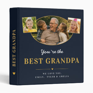 Best Grandpa Photo Father’s Day Memory Album Binder
