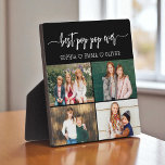 Best Grandpa Pop Pop Grandchildren Photo Collage P Plaque<br><div class="desc">Capture the love between Pop Pop and his grandchildren with our Grandfather Grandpa Grandchildren Photo Collage Plaque. This personalized plaque features a heartwarming photo collage, beautifully displaying cherished moments shared between Papa and his beloved grandchildren. Surrounding the photos is the endearing title "Poppy, " adding a special touch to the...</div>
