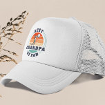 Best Grandpa Retired Golfing Dad Retro Custom Trucker Hat<br><div class="desc">Retro Best Grandpa By Par design you can customize for the recipient of this cute golf theme design. Perfect gift for Father's Day or grandfather's birthday. The text "GRANDPA" can be customized with any dad moniker by clicking the "Personalize" button. Can also double as a company swag if you add...</div>