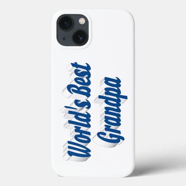 Best Grandpa sea blue text Case-Mate iPhone Case (Back)