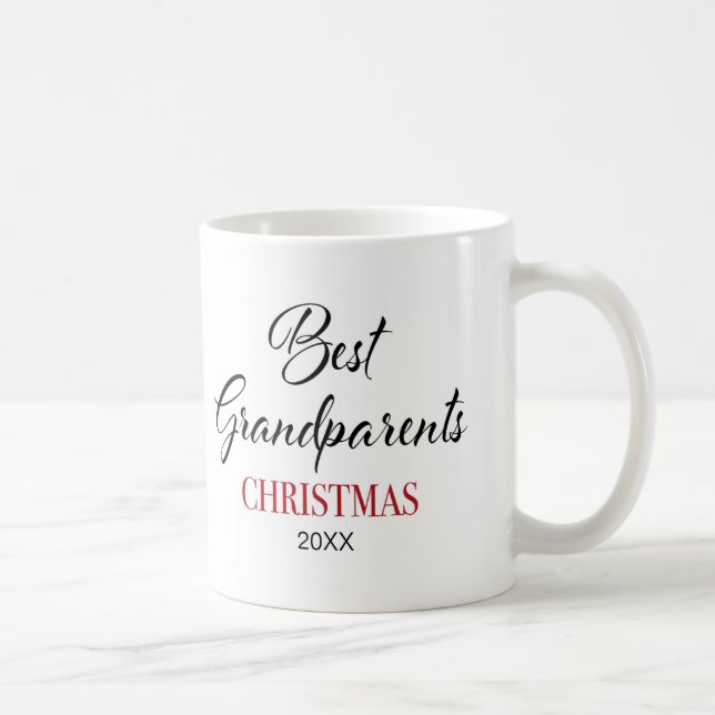 Best Grandparents Christmas Photo Coffee Mug (Right)