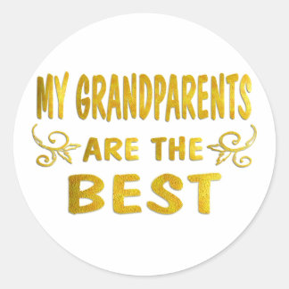 Best Grandparents Classic Round Sticker