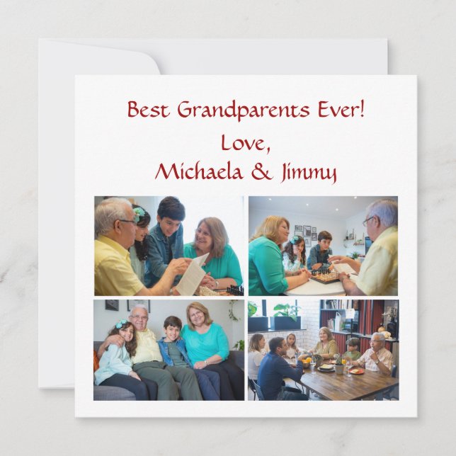 Best Grandparents Ever Photo Card Grandparents Day (Front)