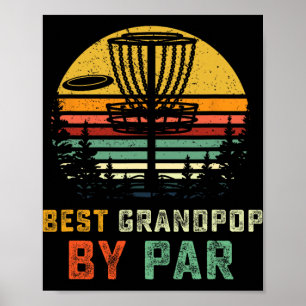 Best Grandpop Disc Golf Gift Grandpa Frisbees Disc Poster
