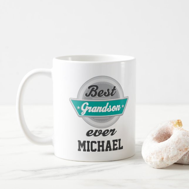 Best Grandson Ever Gift Coffee Mug (With Donut)