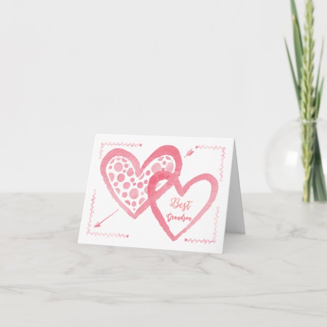 Best Grandson Valentine Card (Front)