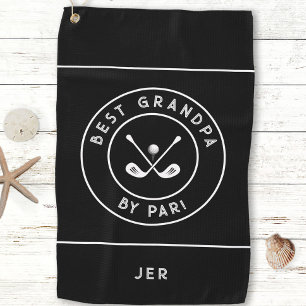 Best Granpa By Par   Funny Golfer Humour Golf  Towel