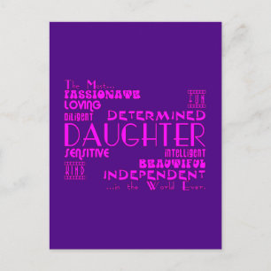 Best & Greastest Daughters Birthdays : Qualities Postcard