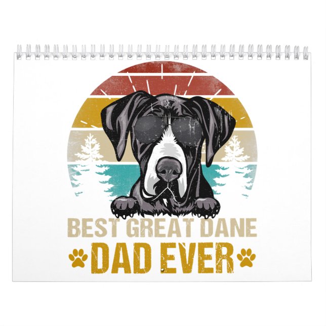 best great dane dad ever  dog lover  calendar (Cover)