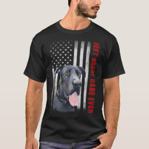Best Great Dane Ever American Flag T-Shirt