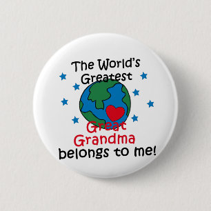 Best Great Grandma Belongs to me 2 Inch Round Button