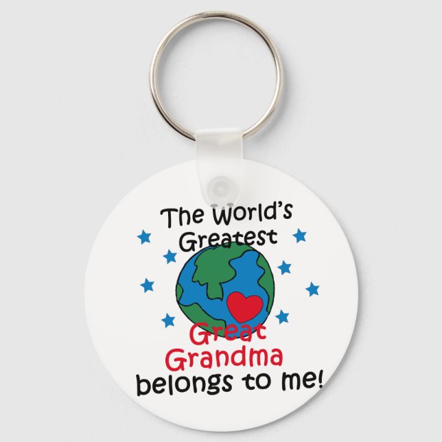 Best Great Grandma Belongs to me Keychain (Front)