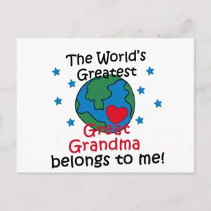 Best Great Grandma Belongs to me Postcard