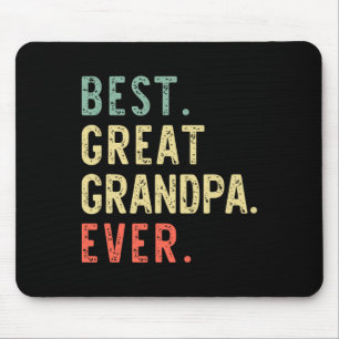 Best Great Grandpa Ever Funny Retro Vintage  Mouse Pad
