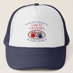 Best Great Grandpa Hands Down Trucker Hat