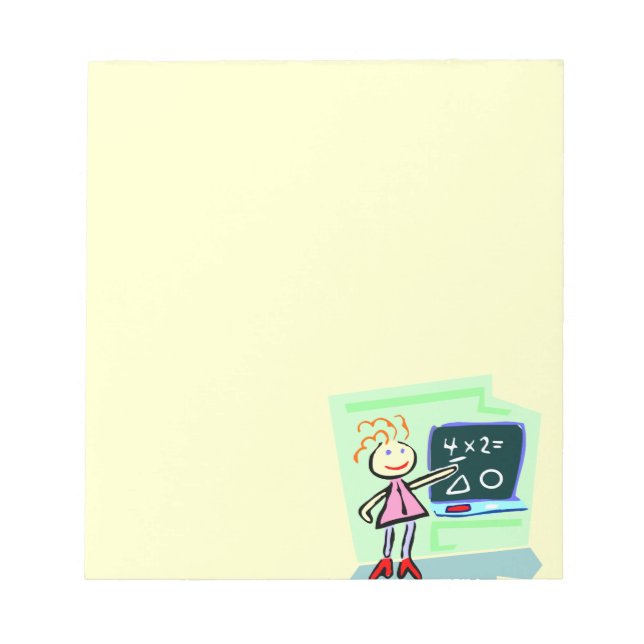 Best Greatest Female Teacher Cute Female Design Notepad (Front)