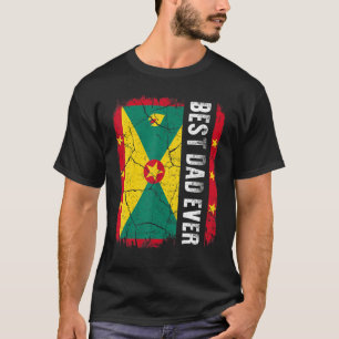 Best Grenadian Dad Ever Grenada Flag Father's Day T-Shirt