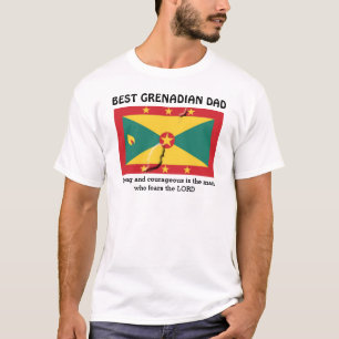 BEST GRENADIAN DAD Strong Courageous Personalized T-Shirt