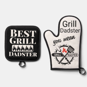 Best Grill Master I Mean Dadster Oven Mitt & Pot Holder Set