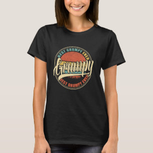 Best Grumpy Ever Vintage Retro Funny Dad Papa Gra T-Shirt