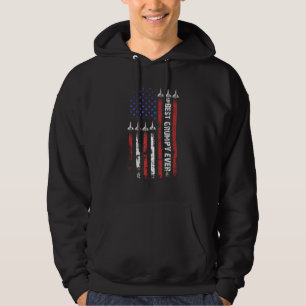 Best Grumpy Ever With US American Flag  Fathers Da Hoodie