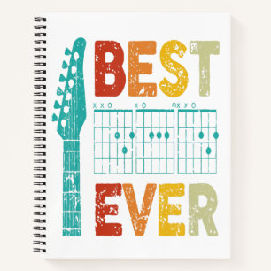 Best guitar dad ever chords best dad guitar shirt  notebook