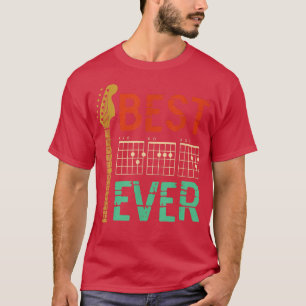Best Guitar DAD Ever Music chords Father Musician  T-Shirt