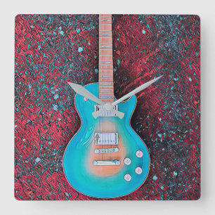 Best guitarist ever square wall clock