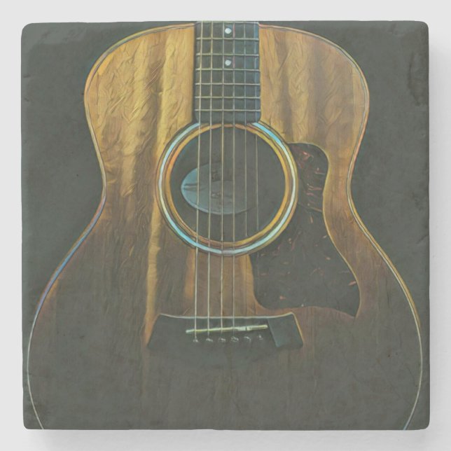 Best guitarist ever stone coaster (Front)