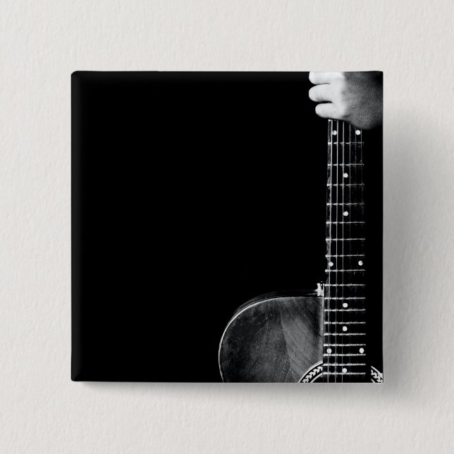 Best Guitarist Gift 2 Inch Square Button (Front)