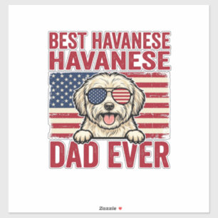 Best Havanese Dad Ever Patriotic Dog Shirt Design_