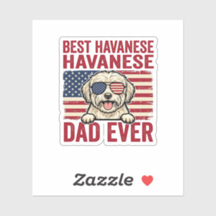 Best Havanese Dad Ever Patriotic Dog Shirt Design_