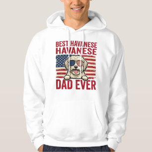 Best Havanese Dad Ever Patriotic Dog Shirt Design_