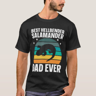 Best Hellbender Salamander Dad Biologist Retro T-Shirt