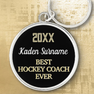 Best Hockey Coach Award Keychain