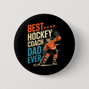 Best Hockey Coach Dad Ever Father's Day For Dad 2 Inch Round Button