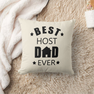 Best host dad ever funny fathers day throw pillow