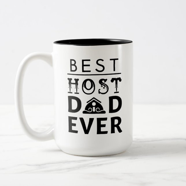 Best Host Dad Ever Two-Tone Coffee Mug (Left)