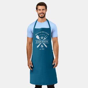 Best Hubby Ever BBQ King Personalized Couples Gift Apron