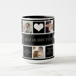 Best Hubby Ever Photo Collage Minimalist  Mug