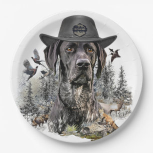 Best Hunting Dogs (GSP) Paper Plate