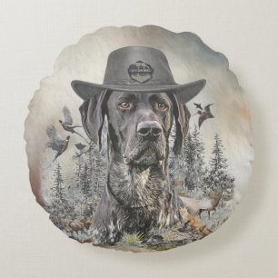 Best Hunting Dogs (GSP)      Round Pillow