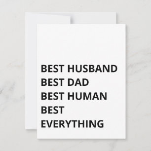 Best Husband. Best Dad. Best Human. Best Everythin Holiday Card