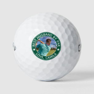 Best Husband by Par Custom Photo & Love Message Golf Balls