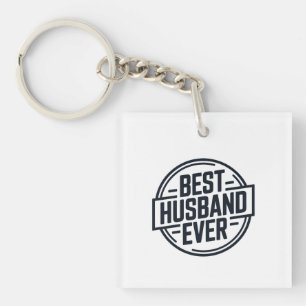 Best Husband Ever Badge Design Keychain