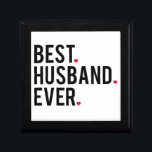 Best husband ever gift box<br><div class="desc">Best husband ever,  word art,  text design with red hearts for t-shirt,  bag,  mug,  apron,  gift for him,  wedding anniversary,  Valentines day</div>