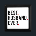 Best husband ever gift box<br><div class="desc">Best husband ever,  word art,  text design with red hearts for t-shirt,  bag,  mug,  apron,  gift for him,  wedding anniversary,  Valentines day</div>