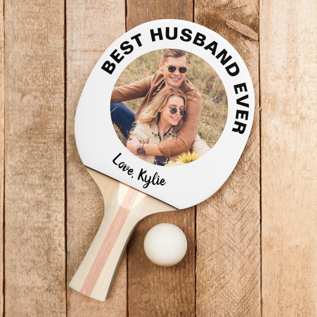 Best Husband Ever Photo Personalized Ping Pong Paddle (Creator Uploaded)